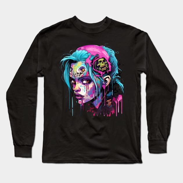 Zombi Chic 3 Long Sleeve T-Shirt by ArtWearSplash